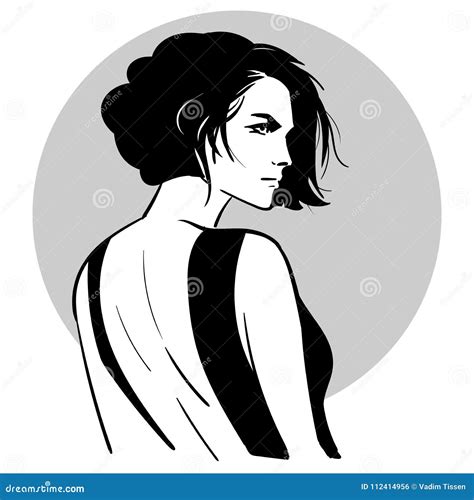 woman looking back over shoulder|woman looking over shoulder drawing.